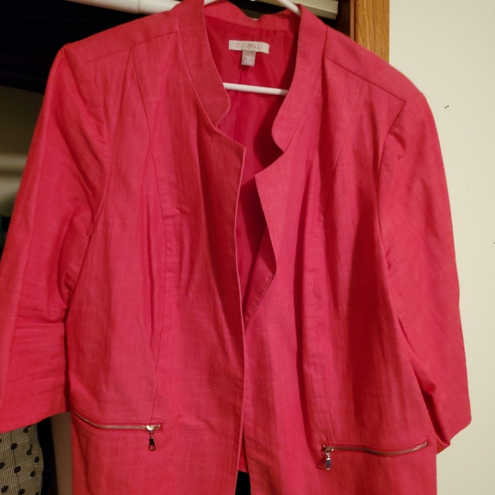 Coral suit jacket